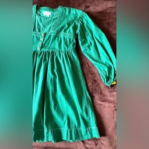 Anthropologie Green Cotton Dress. Sz L